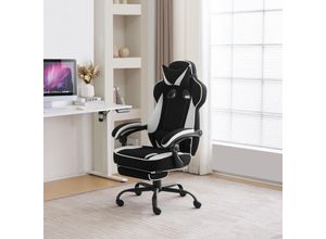 4063425192527 - Bürostuhl Gaming Stuhl mit Taschenfederkissen Ergonomischer Gaming Chair mit Fußstütze breiter Sitz Bürostuhl 150 kg belastbar Computerstuhl