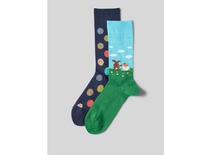 4063489212681 - Socken mit Motiv-Print im 2er-Pack