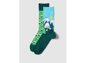 4063489624422 - Socken mit Motiv-Print im 2er-Pack