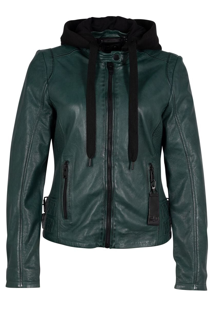 4063495330072 - Gipsy G2wAlya Lederjacke dunkelgrün in XXL