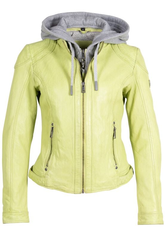 4063495362158 - MWAdila Lederjacke lime in S