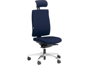 4063511001306 - Bürostuhl CETO CT2450 Synchronmechanik ohne Armlehnen Membransitz mit Nackenstütze dunkelblau