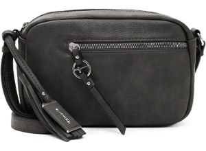 4063512118553 - Tamaris Schultertasche Quastenanhänger Reißverschluss für Damen grau