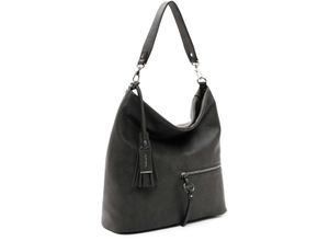 4063512118614 - Tamaris Schultertasche Reißverschluss Anhänger für Damen grau