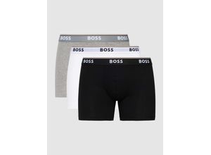 4063534486661 - HUGO BOSS Boxershorts mit Logostreifen im 3er-Pack