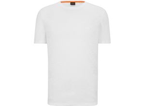 4063535594730 - BOSS Orange T-Shirt Baumwolle Logo-Stickerei für Herren weiß S