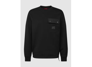 4063538426076 - HUGO Dhaluli Pocket Crew Neck Sweatshirt Black