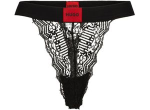 4063539418070 - HUGO RED Lace String Logobund für Damen schwarz XL