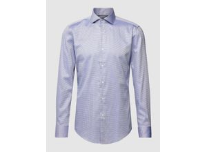 4063539479095 - Slim Fit Businesshemd mit Allover-Muster Modell Hank Spread