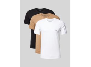 4063539655345 - T-Shirt mit Label-Stitching im 3er-Pack Modell Classic