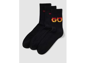 4063539657318 - Socken im 3er-Pack mit Motiv-Stitching Modell Flames