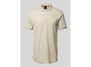 4063541063602 - Slim Fit Poloshirt mit Label-Patch Modell Passenger