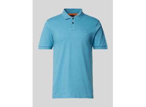 4063541063626 - Slim Fit Poloshirt mit Label-Patch Modell Passenger