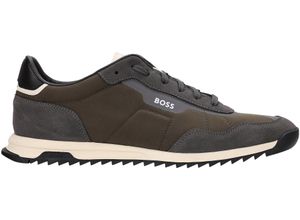 4063541105982 - BOSS Sneaker Schnürung Logo-Print für Herren grün 43