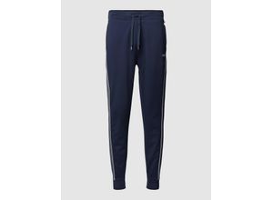 4063541180743 - BOSS Loungewear-Hose Tunnelzug Logo-Stickerei für Herren blau XL