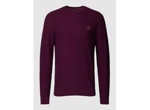 4063541200717 - Strickpullover aus Baumwoll-Kaschmir-Mix mit Label-Patch