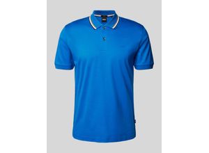 4063542055682 - Slim Fit Poloshirt mit kurzer Knopfleiste