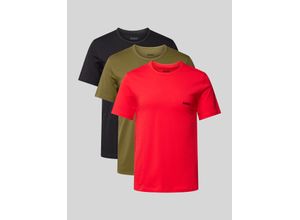 4063542886224 - Regular Fit T-Shirt mit Label-Print im 3er-Pack