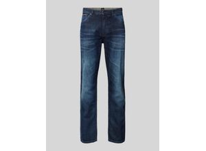 4063542961792 - Regular Fit Jeans mit Label-Detail Modell Selvedge