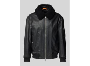 4063544258357 - Straight Fit Lederjacke mit abnehmbarem Lammfellkragen Modell JOBARK