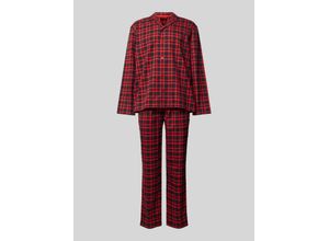 4063544660747 - Pyjama mit Label-Details Modell Flannel