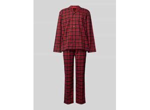 4063544660761 - Pyjama mit Label-Details Modell Flannel