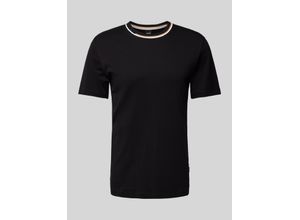 4063544704212 - T-Shirt mit geripptem Rundhalsausschnitt Modell Thompson