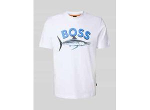 4063546275376 - T-Shirt mit Label-Motiv-Print Modell Bossfish