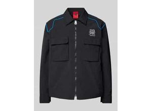 4063546412542 - Regular Fit Hemdjacke mit Label-Print Modell ESELIO