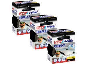 4063565204333 - Extra power perfect 56343-00500-04 Gewebeklebeband Schwarz (l x b) 275 m x 38 mm 3 St - Tesa