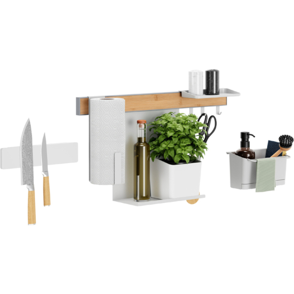 4063565273346 - Küchen-Organizer Kombi Set XL weiß 865 cm 340 cm 4063565273346 Tesa 4063565273346 - Küchen-Organizer Kombi Set XL weiß 865 cm 340 cm 4063565273346 Tesa