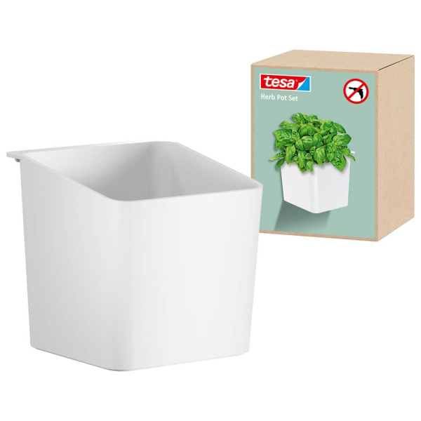 4063565273377 - Kräutertopf-Set weiß 4063565273377 Tesa