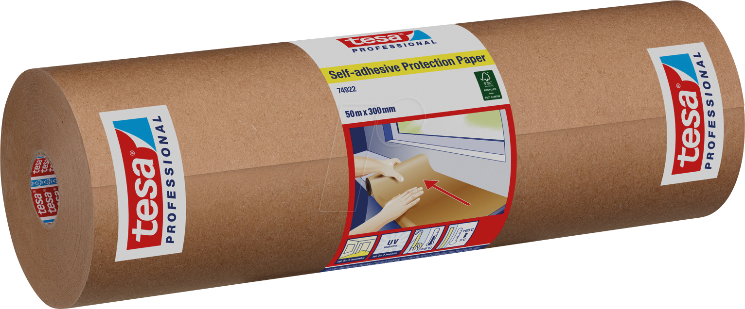4063565548420 - TESA 74922-01 - tesa® klebendes Schutzpapier 50 m x 30 cm 4063565548420 - TESA 74922-01 - tesa® klebendes Schutzpapier 50 m x 30 cm