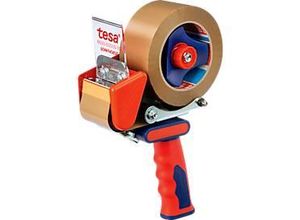 4063565579202 - tesa® Packband-Abroller 6500 low-noise Metall Softgriff einziehbare Klinge bis 50 mm Rollenbreite max Ø 125 mm