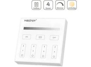 4063592003046 - MiBoxer Wandschalter 4 Zonen Aufbau Dimmen Schalten batteriebetrieben B1 4063592003046 - MiBoxer Wandschalter 4 Zonen Aufbau Dimmen Schalten batteriebetrieben B1