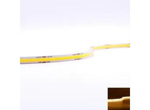 4063592012543 - COB 24V LED Streifen 5M 10W m 528LED m 8mm - Lichtfarbe Amber Bernstein 2300K -