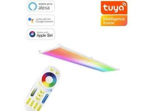 4063592017562 - RGB+CCT LED Panel 120x30cm inkl MiBoxer Smarthomesteuerung 48W 24V Rahmen weiß 