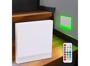 4063592019405 - LED Treppenleuchte eckig weiß 230V - Lichtfarbe RGB Warmweiß 3W - Lichtaustritt