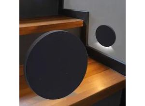 4063592021057 - LED Treppenleuchte rund schwarz - Lichtfarbe Neutralweiß 15W - Lichtaustritt 