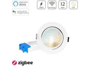 4063592025505 - MiBoxer Zigbee 30 CCT LED Einbaustrahler rund weiss 12W Ø1083mm DW2-12A-ZB