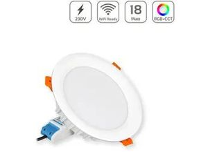 4063592027219 - MiBoxer RGB+CCT LED Einbaustrahler rund weiss 18W Ø180mm 24GHz WiFi ready FUT06