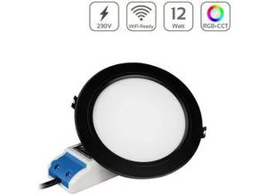 4063592027226 - MiBoxer RGB+CCT LED Einbaustrahler rund 12W Ø180mm 24GHz WiFi ready FUT066 - Fa