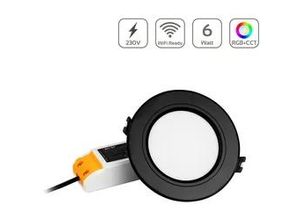 4063592027233 - MiBoxer RGB+CCT LED Einbaustrahler rund 6W Ø118mm 24GHz WiFi ready FUT068 - Fa