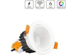 4063592027240 - MiBoxer RGB+CCT LED Einbaustrahler Reflector rund weiss 6W Ø114mm 24GHz WiFi re