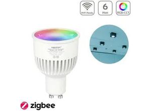 4063592027554 - MiBoxer Zigbee 30 + 24G RGB+CCT LED Spot 6W GU10 FUT106ZR