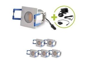 4063592028759 - LED Mini Einbauspot 15W 12V 3000K IP20 - Form eckig 30x30mm - Anzahl 6x