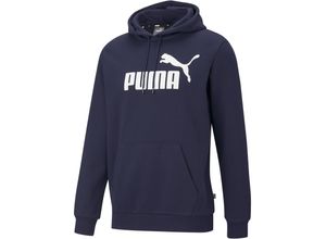 4063697317079 - PUMA® Hoodie Tunnelzug Logo-Print für Herren blau XXL