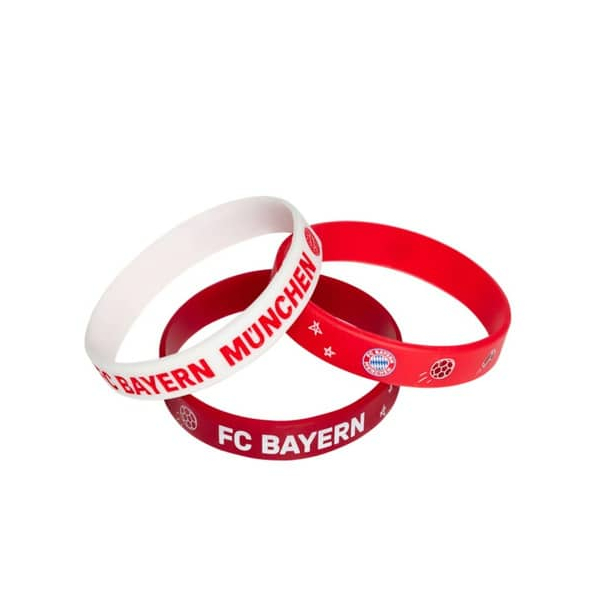 4063711696432 - Kinder-Armband Silikon 3er-Set rot+weiß Armband 4063711696432 FC BAYERN MÜNCHEN