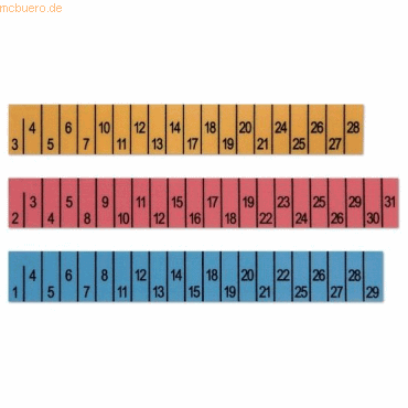 4063722192008 - Kalender- Datumstreifen 5 Tage-Woche Tagesspalte 5mm 2022