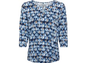 4063749081231 - olsen Shirt 3 4-Arm grafisch für Damen blau 44